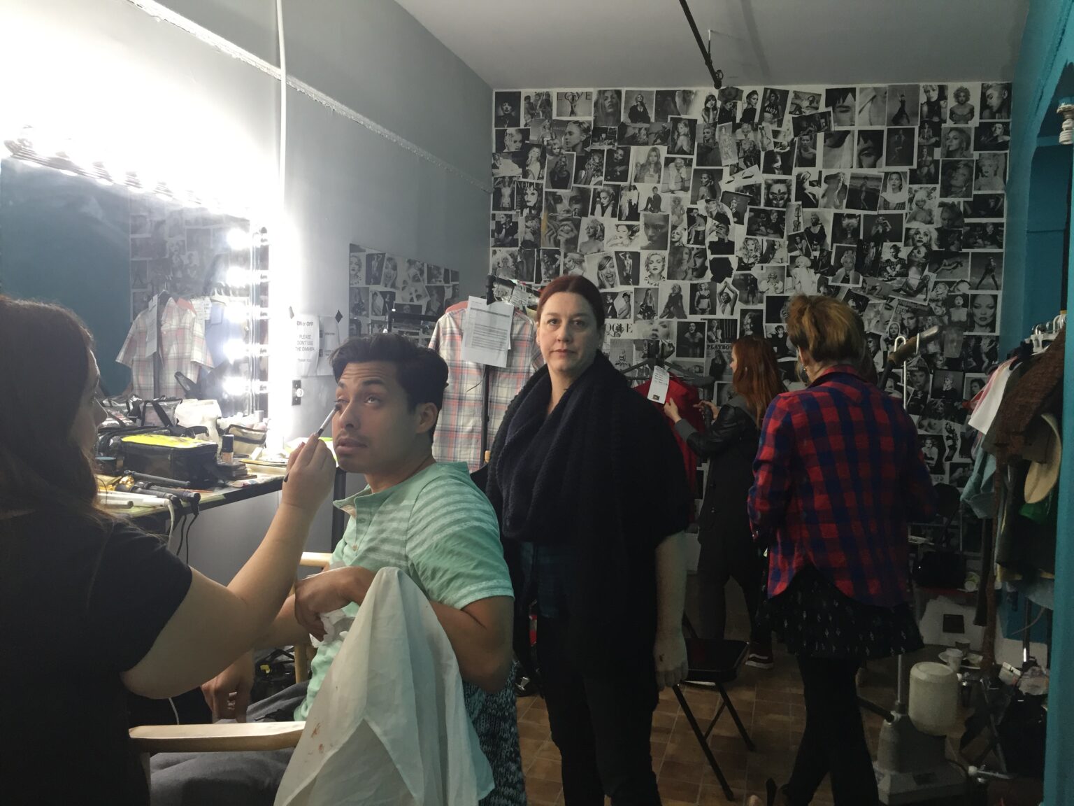 Carmen Electra in hair and make up at Walid Azami's Studio